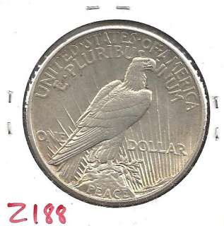 1921 Peace Silver Dollar Almost Uncirculated z188  