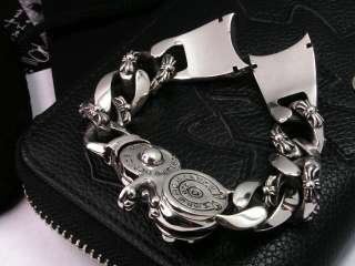 GENUINE CHROME HEARTS STERLING SILVER WATCH BAND BRACELET  