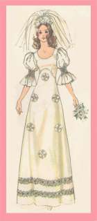Vintage Pattern SIMPLICITY 5462 Wedding Gown 32B 1972  