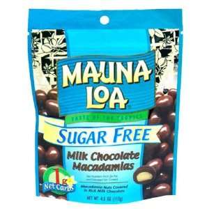 Mauna Loa Sugar Free Milk Chocolate Covered Macadamias 4 oz  