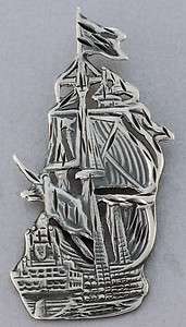 Spanish Galleon Ship Necklace Pendant  