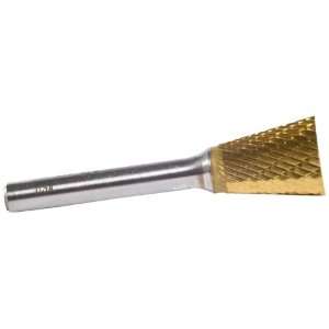 : Champion Cutting Tool SN2 TiN Coated Double Cut Bur, Inverted Cone 