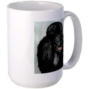  Black Standard Poodle Pets Large Mug by  