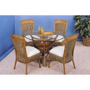  Cayman 5 Piece Wicker Dining Room Set with 42 Round 