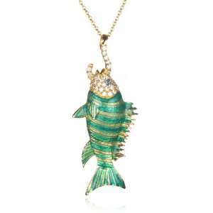  Lucky Fish Pendant with Blue Eyes CHELINE Jewelry