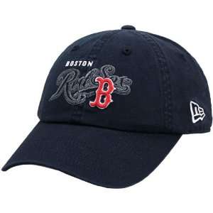   New Era Boston Red Sox Navy Blue Stitch Screen Hat: Sports & Outdoors