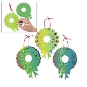  Magic Color Scratch Wreath Ornaments   Craft Kits & Projects 