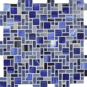  Royal Unique Shapes Blue Kitchen Frosted Glass Tile 