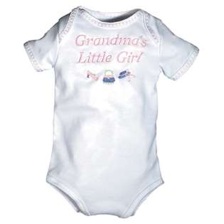 Raindrops 31459 Grandmas Little Girl, Boy Newborn Body Suit  White at 