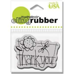  Cling Thank You Word   Cling Rubber Stamp: Arts, Crafts 
