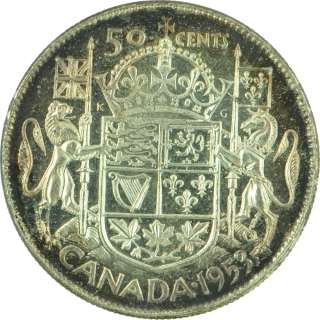   BU Relief Canada QEII 50 Cents Silver Half Dollar Coin 10342  