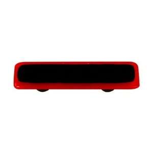 Borders Cabinet Pull in Black with Brick Red Border Post Color: Black