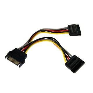 StarTech PYO2SATA 6in SATA Power Y Splitter Cable Adapter   M/F