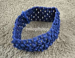 Baby Elastic Crochet Headband Girls Hair Accessory Gift 24 colors 