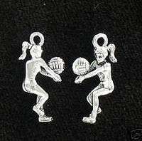 Volleyball Player, 3 dimensional charms  