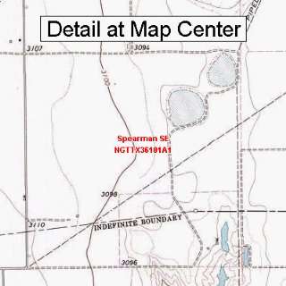 USGS Topographic Quadrangle Map   Spearman SE, Texas (Folded 
