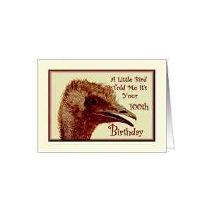  Birthday / 100th / Ostrich /Humorous Card Toys & Games
