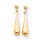 Imperial Gold 14K Yellow Gold Lame Woven Chain Dangle Drop Post 