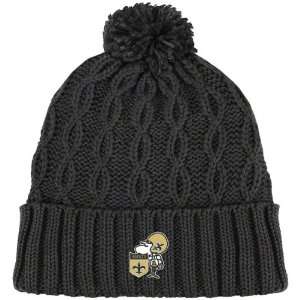  New Orleans Saints Womens Knit Hat Retro Pom Cuffed Knit Hat 