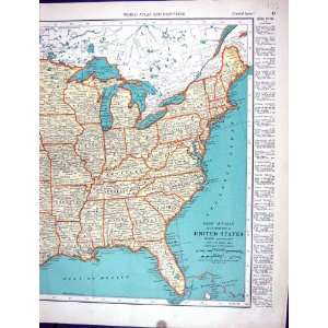   Map 1936 Rand Mcnally United States America Alabama: Home & Kitchen