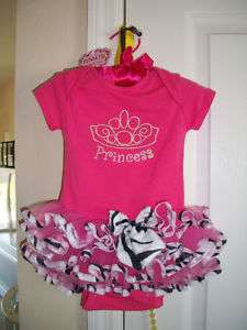 Hot Pink & Zebra Petti Twirl Dress with Ruffles POPATU  