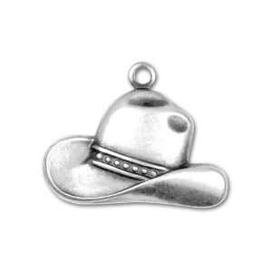  Antique Silver Plated Cowboy Hat Charm Arts, Crafts 
