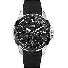   BRAND NEW GUESS MULTI FUNCTION BLACK SILICONE MENS WATCH U10631G1