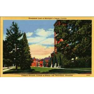  Reprint Houghton MI   Campus Grounds, College of Mining 