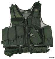 BLACK Tactical CROSS DRAW Vest Holster Hunting Airsoft  