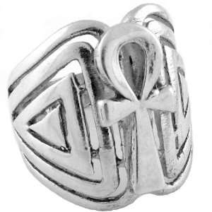    Egyptian Jewelry Silver Ankh of Life Ring   Size 6 Jewelry