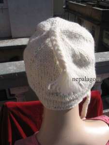   Funky SKULL Hat 100% Wool Cap earflap NEPAL   