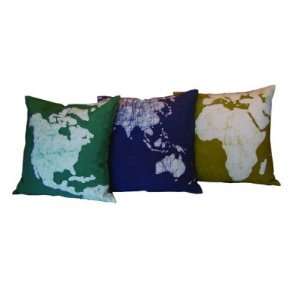  World Map Batik Cushion Cover