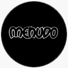    Menudo   Logo (White On Black)   1 1/4 Button / Pin Clothing