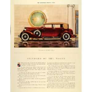  1933 Ad Phaeton Cadillac V12 Vintage Touring Car Red 