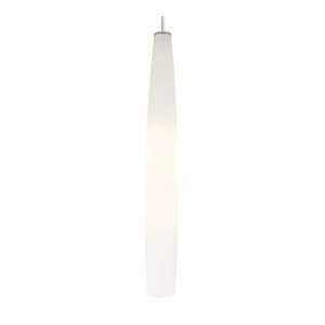    Pendant Fixture with Slender Case White Glass Shade