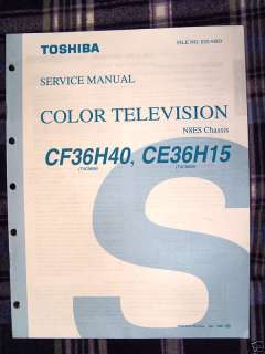 TOSHIBA CF36H40, CE36H15 SERVICE MANUAL (PAPER)  