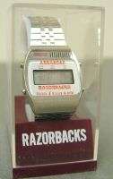 Vintage Arkansas Razorback Watch Rare Go Hogs Silver  