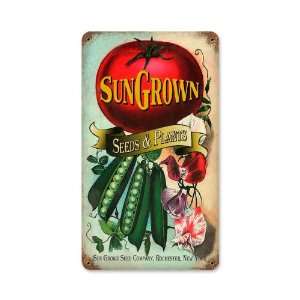 Sun Gown Seeds Home and Garden Vintage Metal Sign   Victory Vintage 
