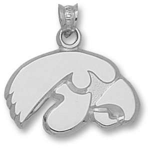 University of Iowa Tiger Hawk 1/2 Pendant (Silver)  