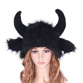 Cartoon Animal Cattle OX Cute Fluffy Plush Cap Lovely Soft Warm Hat 