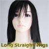 New Fashion Straight Bang Long Full Wigs Black FZ087  