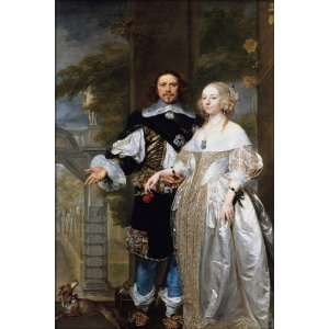  Portrait of a Married Couple in the Park, by Attribue a 