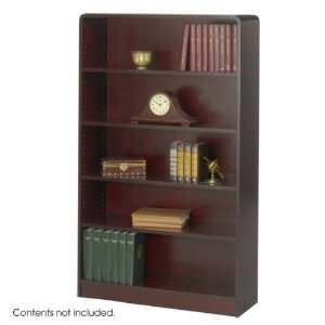  Wood Bookcases 5 Shelf Radius Edge Veneer Bookcase 