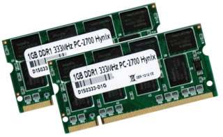 2x 1GB 2GB DDR 333 Mhz Notebook RAM SODIMM PC2700 200p. 4250591488732 