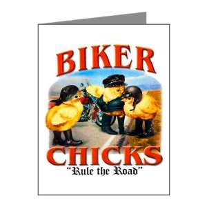 Note Cards (20 Pack) Biker Chicks Women Girls Rule the Road 