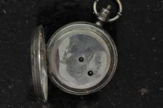   53MM L.F JACOT COIN SILVER POCKET WATCH RUNNING FOR PARTS OR REPAIRS