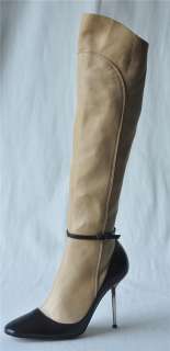 LANVIN Mary Jane Stiletto Tall Knee Hi Boots NEW 10 40  