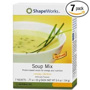 Creamy Chicken Soup Mix by Herbalife 7 Packets  Grocery 