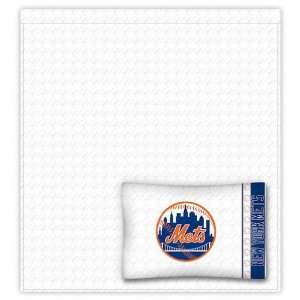  New York Mets Sheet Set   Twin Bed: Sports & Outdoors