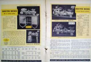 1947 SOUTH BEND LATHE Magazine Catalog Lathes & Attachments ADS w 